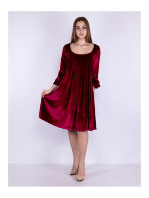 Платье бордовое
