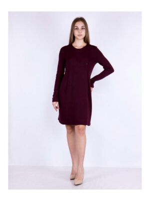 Платье бордовое