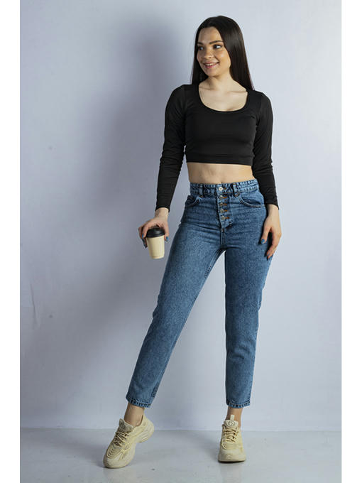 Джинсы женские синяя варенка — изображение 2