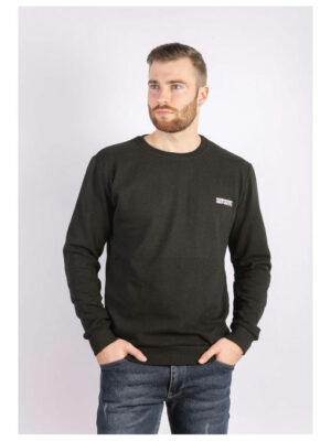 Свитшот мужской черный на тонком флисе