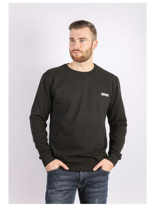 Свитшот мужской черный на тонком флисе