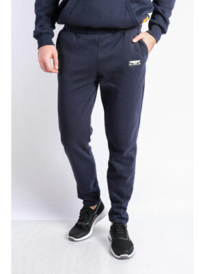 Брюки спортивные мужские темно-синие на флисе