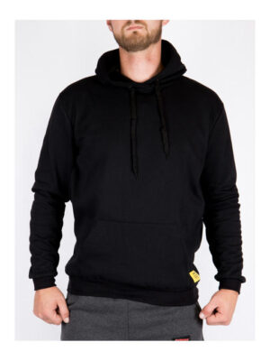 Худи мужское черное на флисе