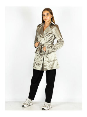 Плащ женский стальной