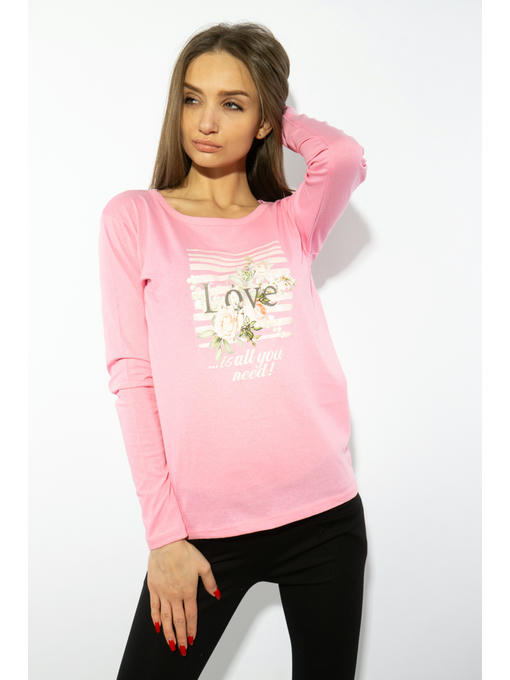 Лонгслив женский с принтом LOVE — изображение 6