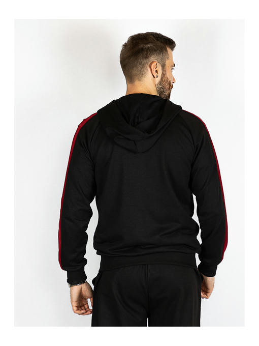 Костюм спортивный мужской черно-бордовый — изображение 5