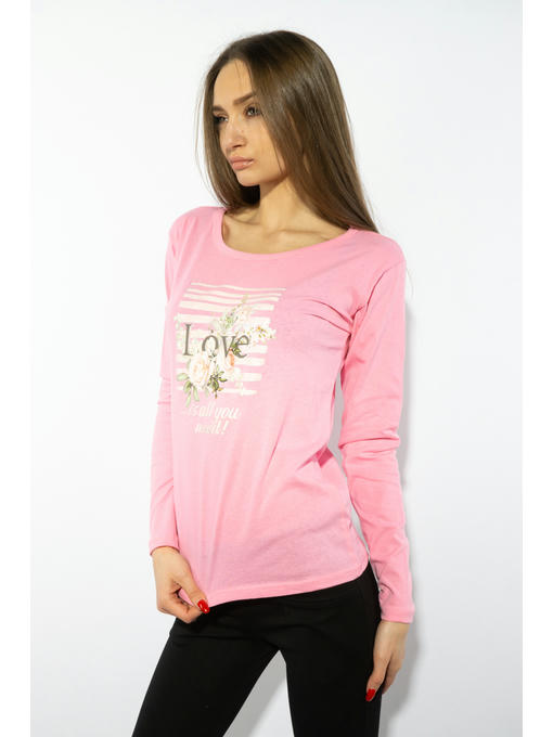 Лонгслив женский с принтом LOVE — изображение 8