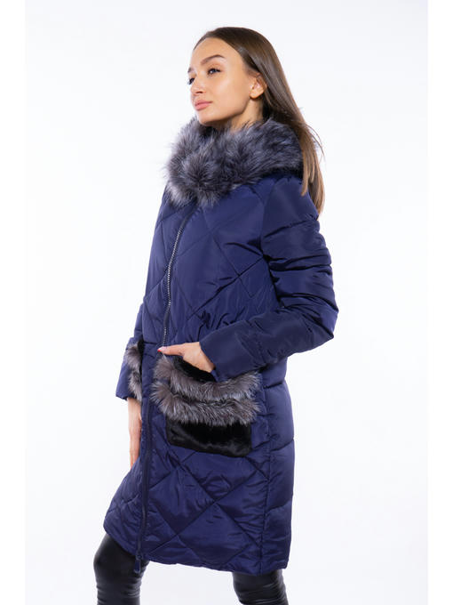 Женская куртка с мехом на карманах — изображение 10