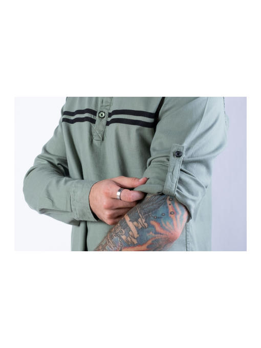 Рубашка с длинными рукавами в полоску — изображение 7