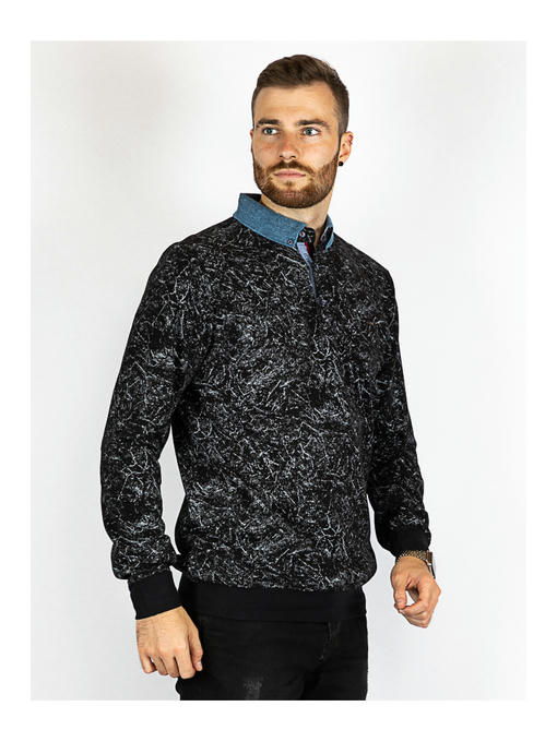 Батник мужской черно-мраморный — изображение 3