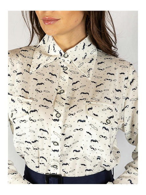 Платье батал бело-синее — изображение 5