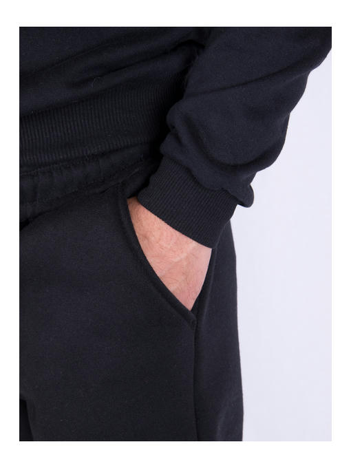 Брюки спортивные мужские черные на флисе — изображение 3