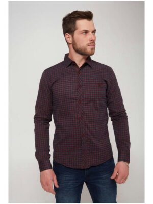 Рубашка мужская в клетку