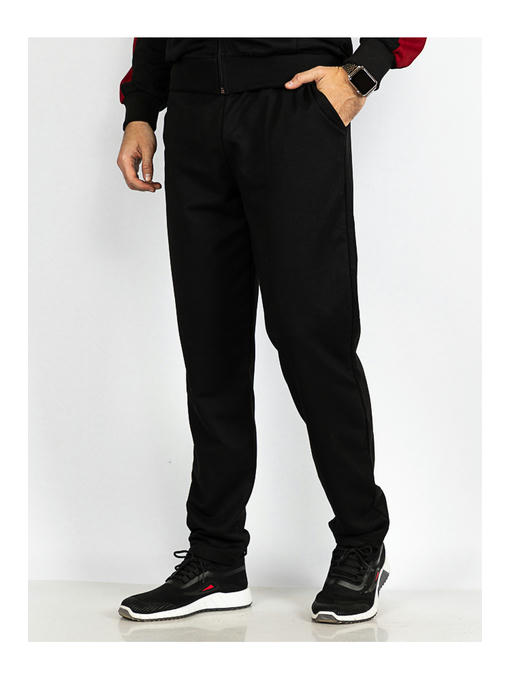 Костюм спортивный мужской черно-бордовый — изображение 8