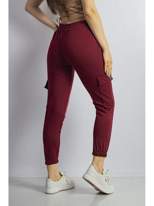 Брюки спортивные женские бордовые — изображение 3