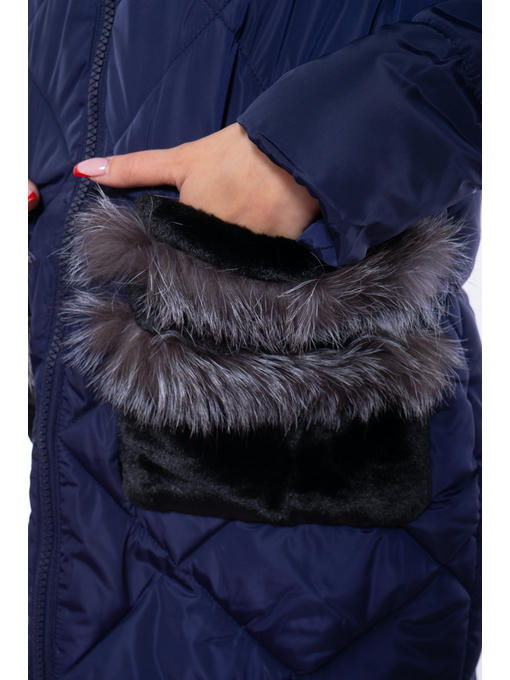 Женская куртка с мехом на карманах — изображение 12