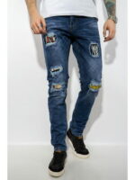 Джинсы мужские Slim Fit с нашивками