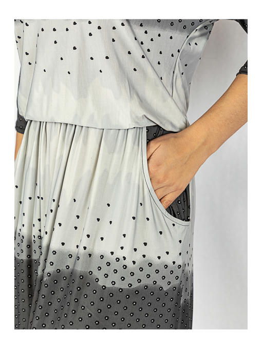 Платье батал серо-сизое — изображение 5