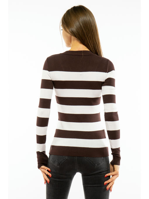 Пуловер женский с V-образным вырезом — изображение 4