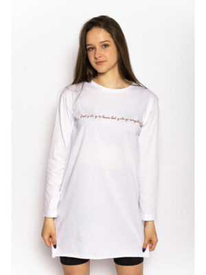 Туника женская с надписми на груди