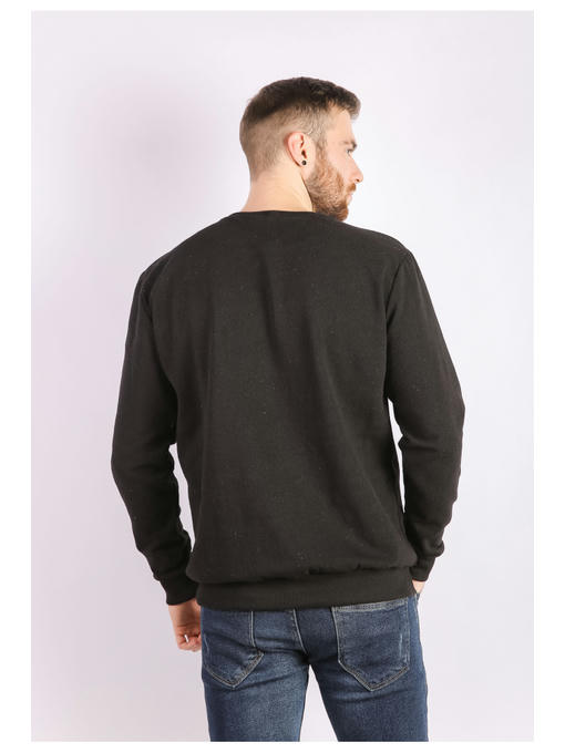 Свитшот мужской черный на тонком флисе — изображение 3