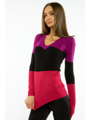 Пуловер женский с V-образным вырезом