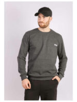 Свитшот мужской темно-серый на тонком флисе