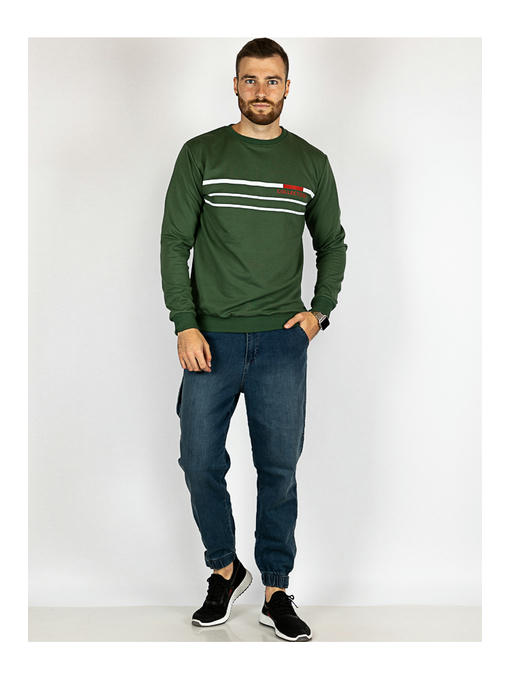 Свитшот мужской зеленый — изображение 2