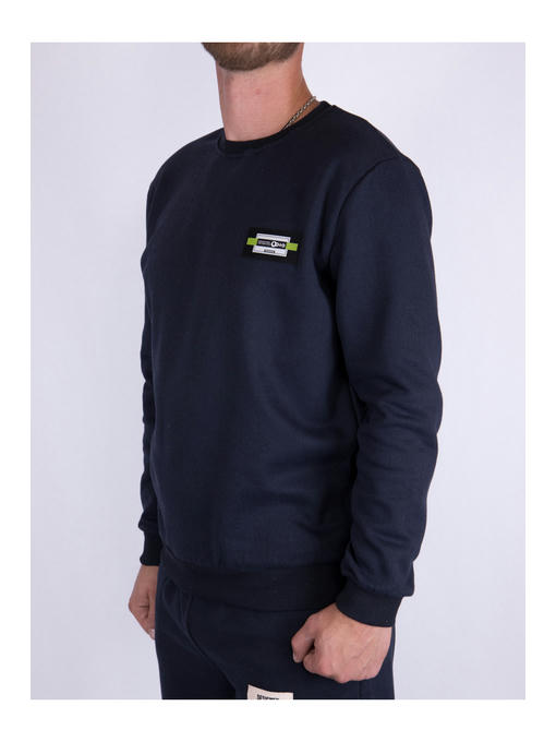 Свитшот мужской темно-синий на флисе — изображение 2