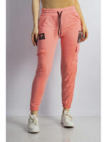 Брюки спортивные женские персиковые