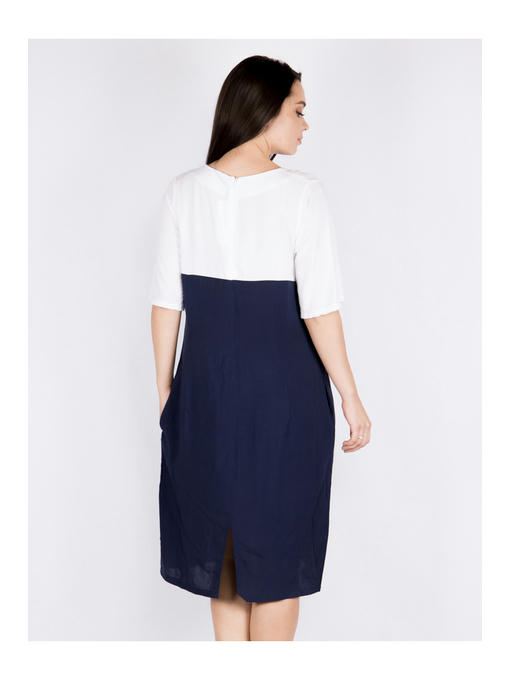 Платье батал сине-белое — изображение 3