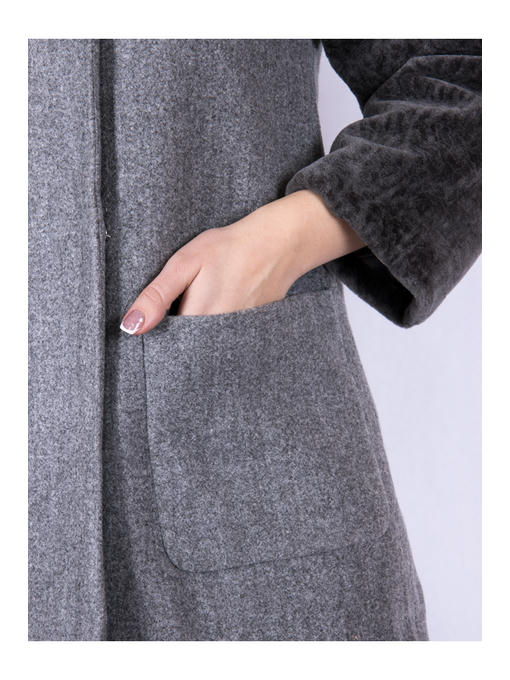 Полупальто женское серое — изображение 4