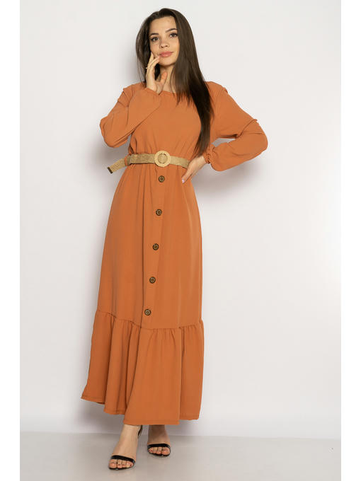 Легкое однотонное платье — изображение 7