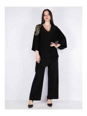 Костюм женский черно-золотой