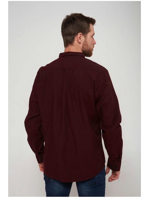 Рубашка мужская бордовая — изображение 3