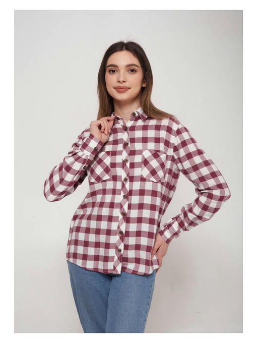 Рубашка женская в клетку — изображение 2