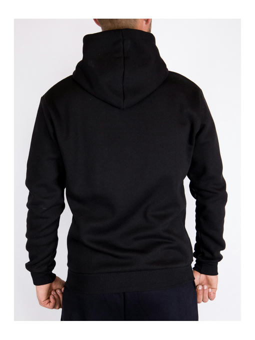 Худи мужское черное на флисе — изображение 3