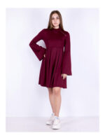 Платье бордовое