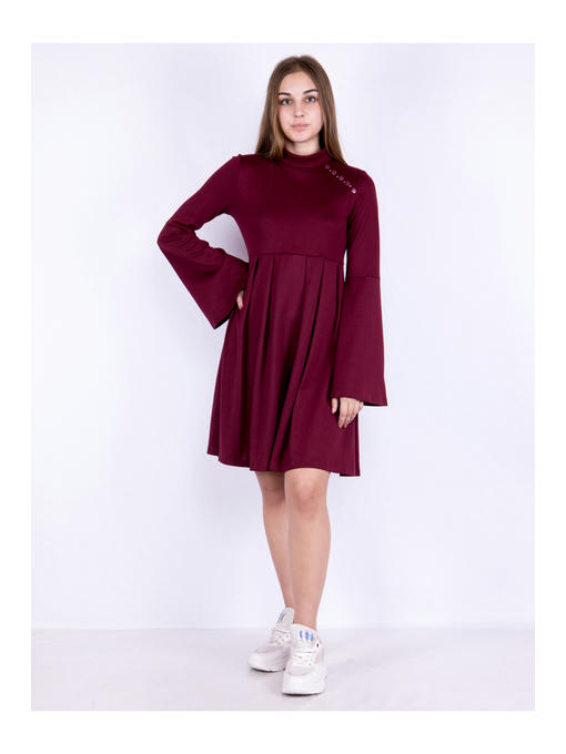 Платье бордовое