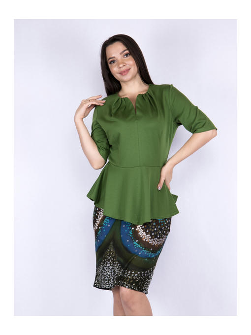 Костюм женский зелено-синий — изображение 2