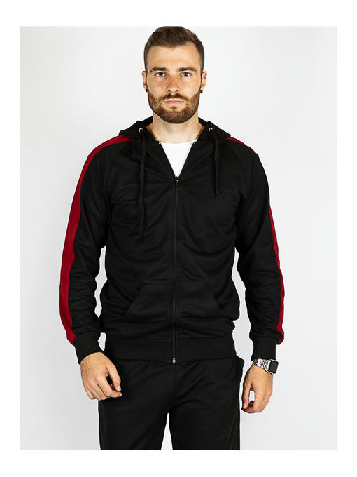 Костюм спортивный мужской черно-бордовый — изображение 3