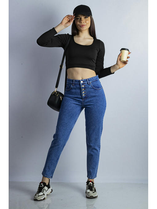 Джинсы женские синяя варенка — изображение 2