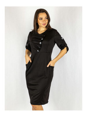 Платье батал черное