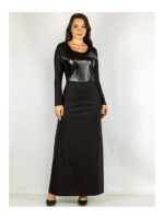 Платье батал черное