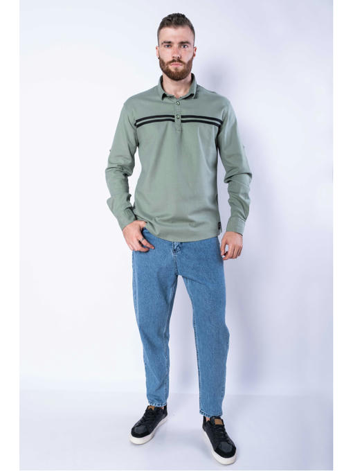 Рубашка с длинными рукавами в полоску — изображение 2