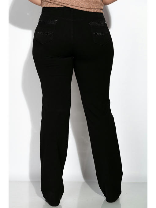 Джинсы женские, однотонные с пайетками — изображение 4