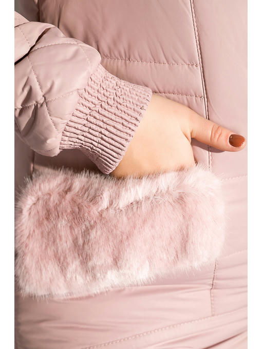 Пуховик женский однотонный — изображение 5