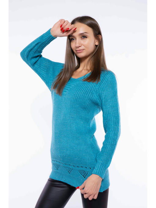 Свитер женский удлиненный — изображение 7