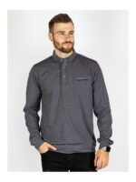 Батник мужской серо-молочный