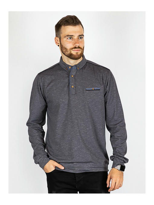 Батник мужской серо-молочный